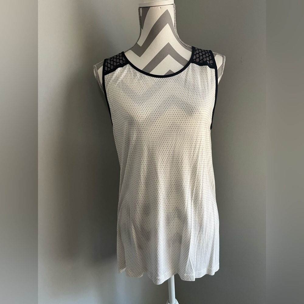 Loft Tank Size Large Navy & White Excellent Condition